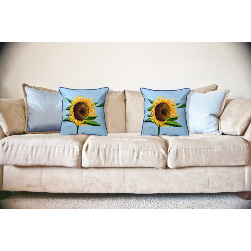 Coussin intérieur / extérieur Sleepy Sunflower, 16 po x 20 po