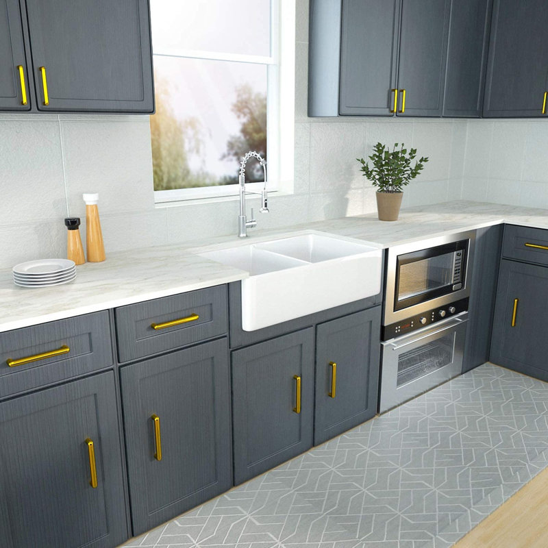 Double Basin Durability Ceramic Farmhouse Kitchen Sink For Modern Kitchens