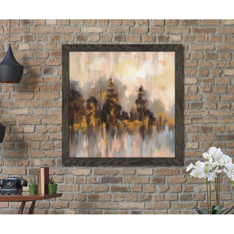 « blushing forest ii », reproduction de peinture à l’acrylique, H 27,5 po x l 27,5 po x P 0,75 po