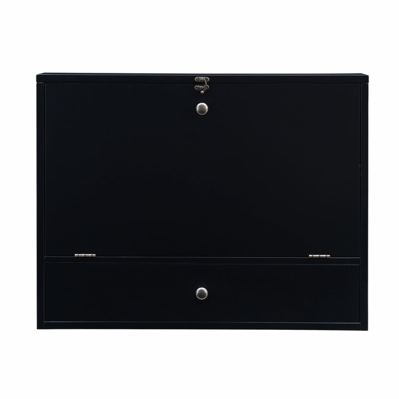 Bureau mural pliant, Noir