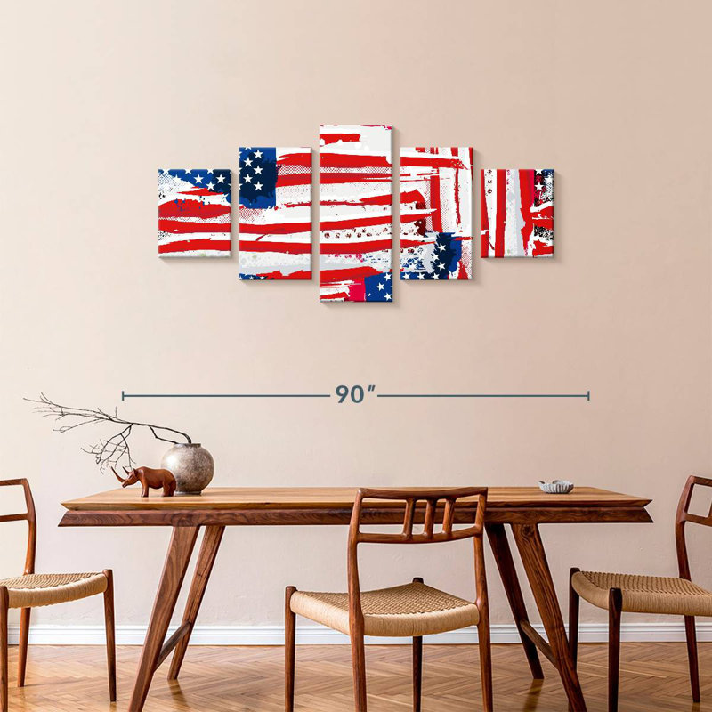 Abstract Flag, 34" H x 74" W