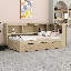 Lit de jour simple avec 2 tiroirs, ports USB, tête de lit et buffet de rangement-1539293301