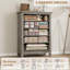 Commode 5 tiroirs pour chambre à coucher, commode verticale de 41,3 po de hauteur avec grand rangement, commode autoportante en bois pour chambre à coucher, salon