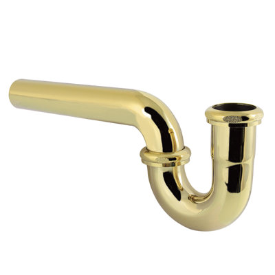 Kingston Brass Made To Match 1-1/2 Inch Decor P-Trap without Flange, 13-1/16 Inch Length, 18 Gauge