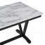 Modern 6PCS Dining Set, Marbled Veneers Top Dining Table With 4 Chairs & 1 Bench