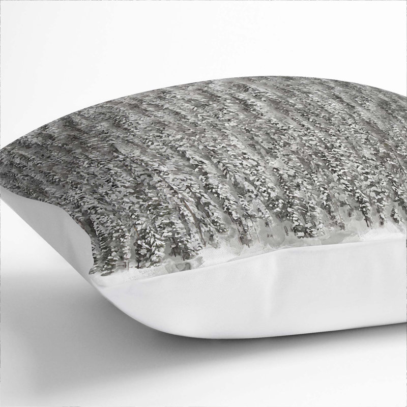 Abstract Square Throw Cushion, 55cm H x 55cm W x 20cm D, White