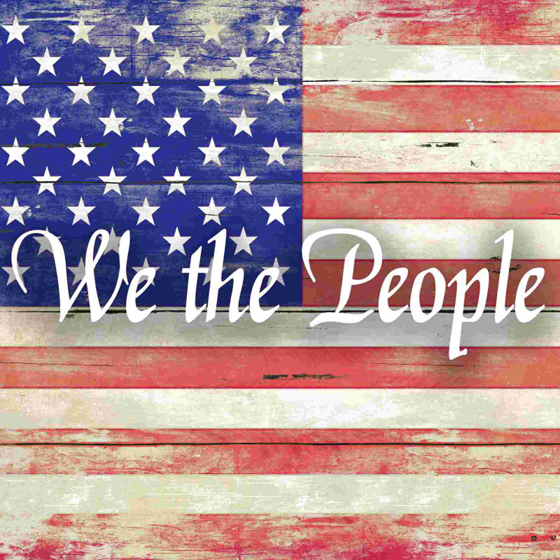 We The People American Flag - Wrapped Canvas Graphic Art, 20" H x 20" W  