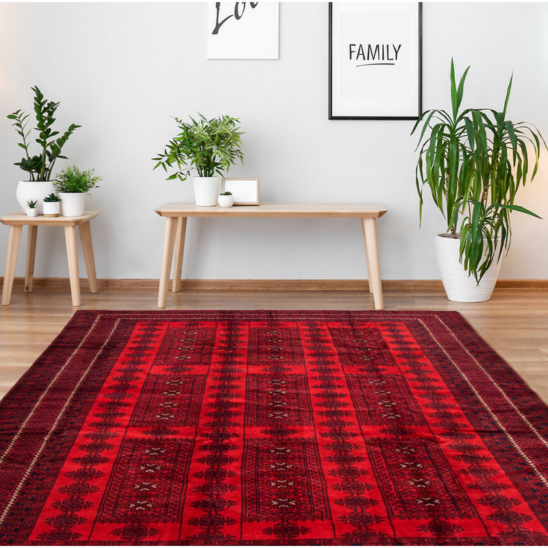 Brantlie One-of-a-Kind 6'7" X 9'3" New Age Wool Area Rug in Red