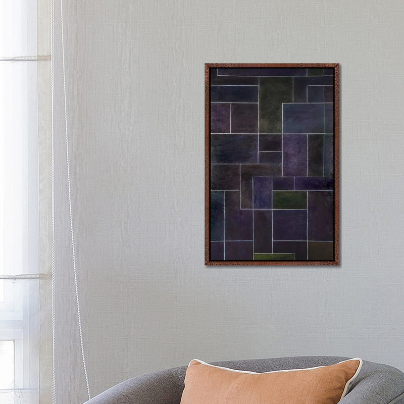 Night Visions - Midnight by Stephen Cimini - Painting on Canvas, 66.04cm H x 45.72cm W x 3.81cm D, Classic Brown Wood Framed