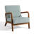 Jyrin Mid Century Upholstered Light Blue Corduroy Solid Wood Accent Chair with an Extra Pillow-1690814845-1690814847