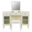 Bureau de coiffeuse 2 en 1 avec miroir rabattable, coiffeuse avec tiroir et armoire, bureau d'ordinateur multifonctionnel pour bureau, vestiaire, chambre à coucher, salon