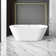 67'' Acrylic Freestanding Bathtub With Unique Diamond Pattern Design Chrome Overflow And Pop-up Drain