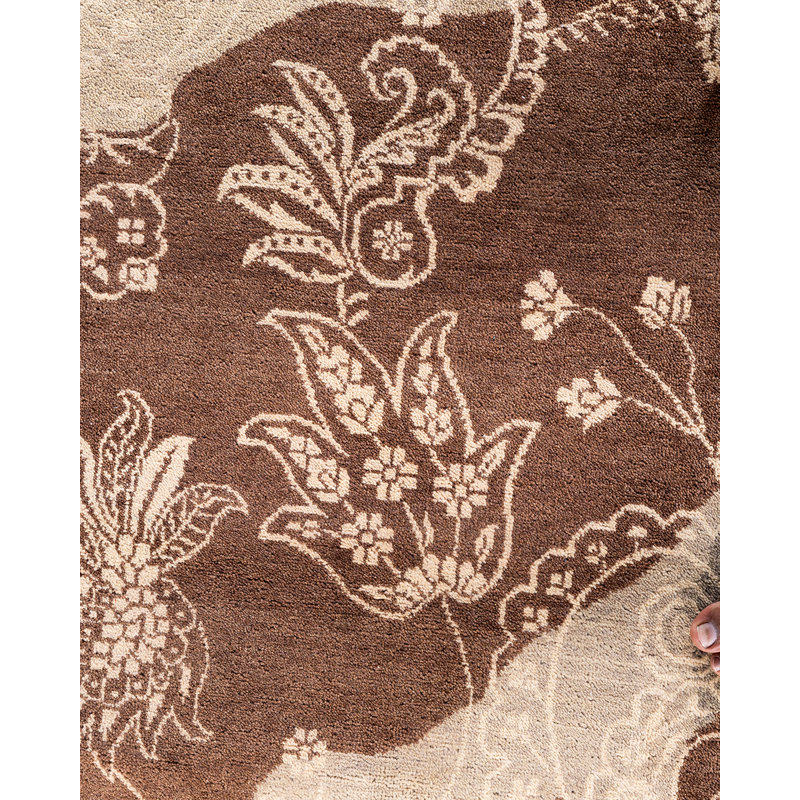 Overdyed One-of-a-Kind 9' 2" X 12' 4" Hand Knotted Area Rug