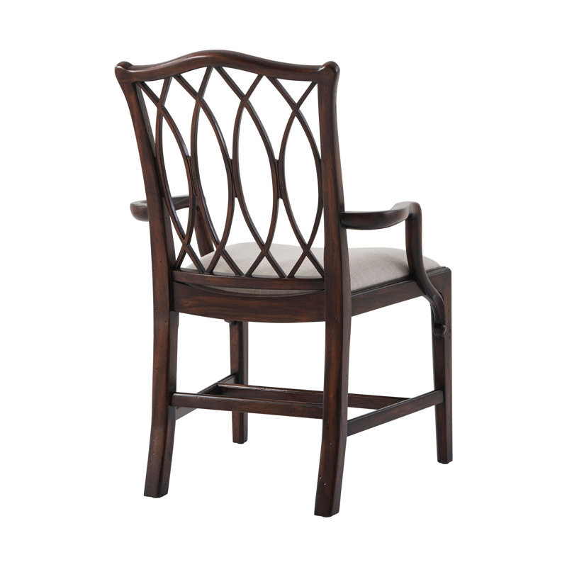 Trellis Upholstered Arm Chair