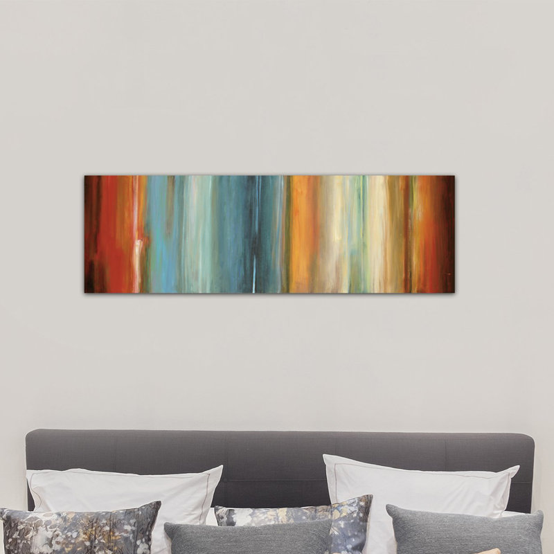 Flow II par Max Hansen - Estampe numérique sur toile tendue avec châssis, H 12 po x l 36 po x P 1,5 po