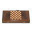 Handmade Oak/Beige 2 in 1 - Backgammon and Checkers Set Board Game