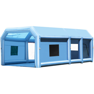 Cabine de pulvérisation gonflable, souffleurs de 1 100 W et 750 W, filtration, gros véhicules, équipement industriel, tissu robuste, filtre à air à gonflage rapide, grand commercial, machines, fabrication, installation