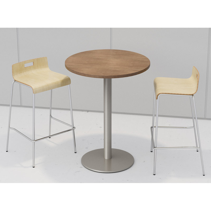 Table de pause ronde de 30 po L, Cerise, Naturel