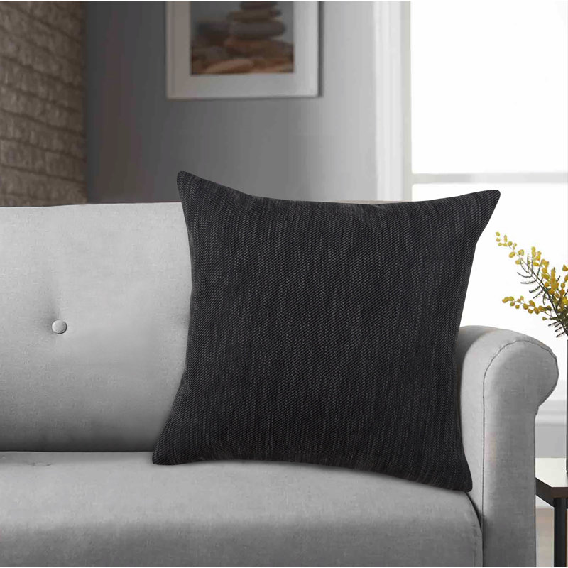 Memis Square Cushion, Charcoal