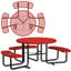 Table de pique-nique extérieure de 46 po avec 3 sièges de loisirs ADA de Leisure Craft-98128074