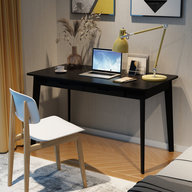 Baggio Writing Desk, 29.5" H x 47.2" L x 21.7" W, Black