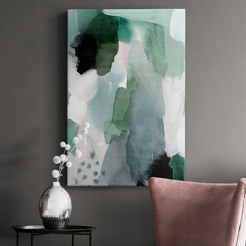«Turquoise Waters I» sur toile, H 12 po x l 8 po x P 1 po