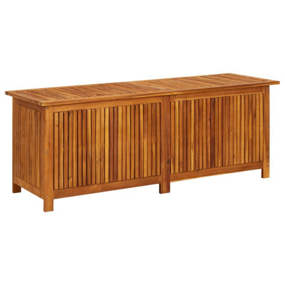 Water Resistant Wood Deck Box in Brown