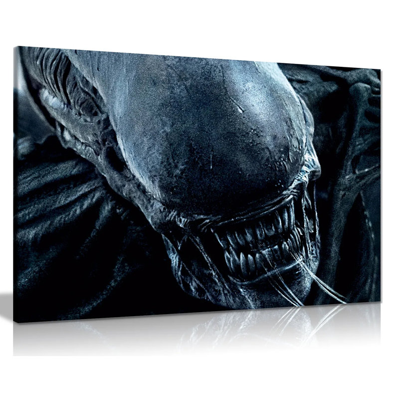 Xemomorph Space Alien 1 Piece Wrapped Canvas Wall Art, 41cm H x 61cm W