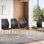 Ensemble de 4 chaises de salle à manger, 37 pouces de hauteur, dossier en polyuréthane ergonomique, alliant confort et style