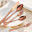 Ensemble de couverts vintage en acier inoxydable martelé 40 pièces pour la maison, le restaurant et les fêtes - Design durable et lavable au lave-vaisselle-62150464
