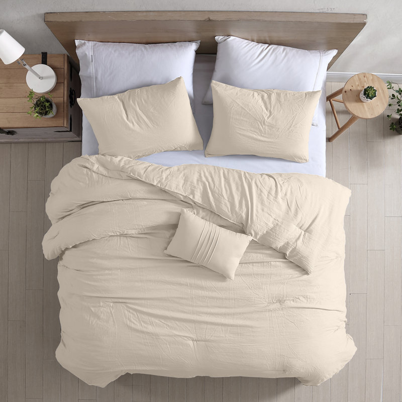Fils modernes - ensemble d'édredon Beck - microfibre brossée en duvet synthétique - ensemble de couvre-lit toutes saisons élégant - comprend édredon, taies décoratives et coussin décoratif