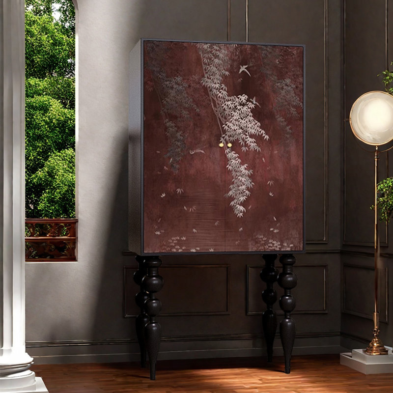 Armoire d'appoint rétro en bois multifonction