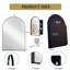 Armoire à pharmacie murale 24 po x 35,8 po avec miroir et tablettes en verre, noir-1114741276