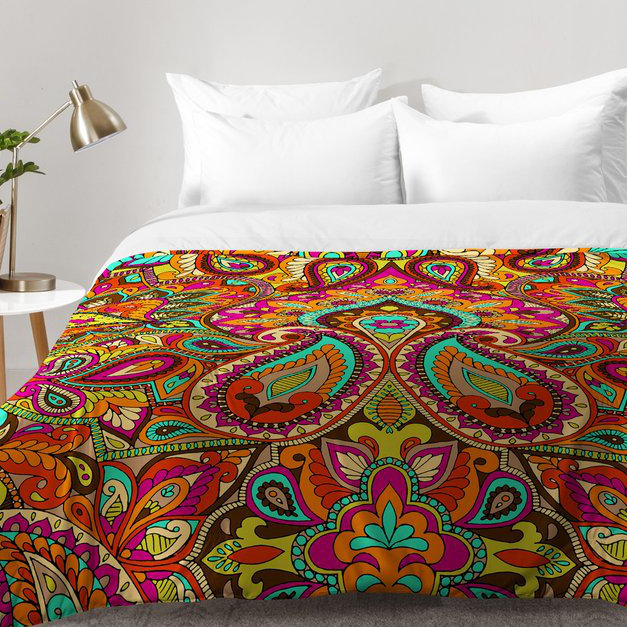 Aimee St Hill Modern & Contemporary Polyester Paisley Comforter, King Comforter + 2 King Shams