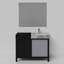 Ensemble de meuble-lavabo noir et gris avec robinet Lexil Zilara