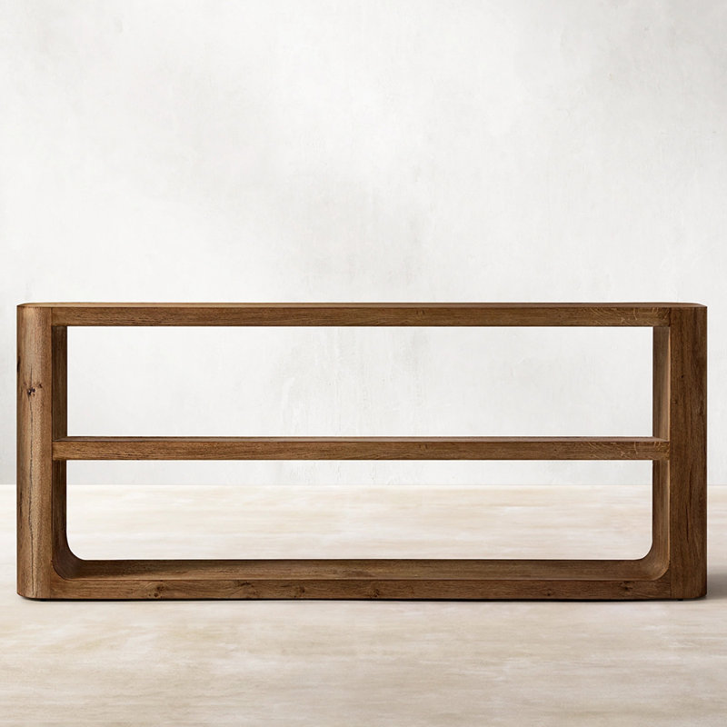 Console simple de style américain, H 29,9 po x l 72 po x P 14 po, Brun