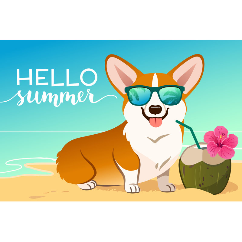 Corgi Dog by Treemouse - Wrapped Canvas Print, 30cm H x 46cm W