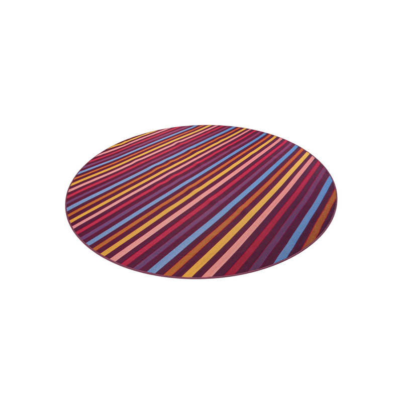 Grierson Striped Indoor / Outdoor Rug, Round 7'10"