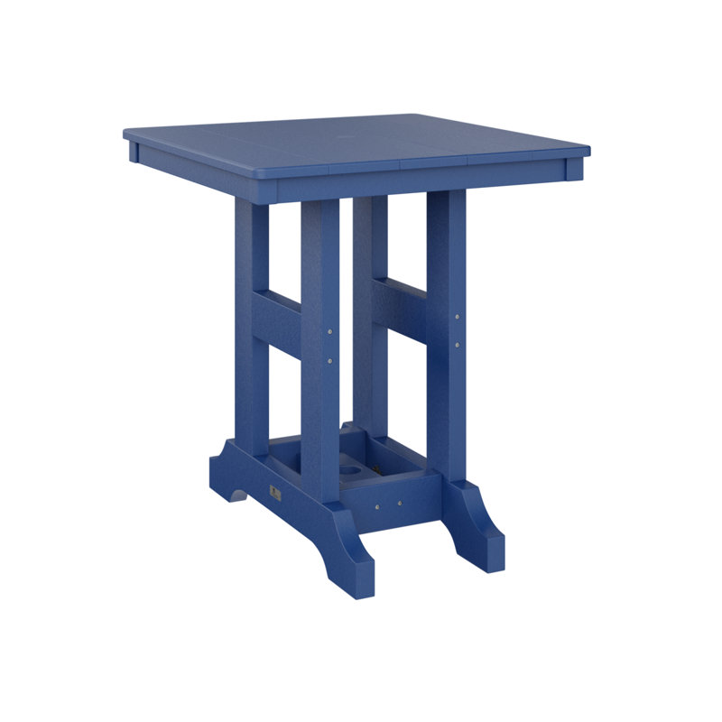 Berlin Gardens Garden Classic 28″ Square Dining Table, 30.87" H x 28" W x 28" D, Pacific Blue