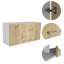 Armoire murale Toran, deux tablettes, porte double-411525566