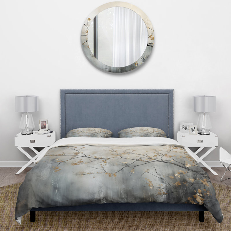 Ensemble de housse de couette Tree Ethereal Revery I Bedding, Housse de couette pour grand lit et 2 taies décor