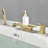 Deck Mount Roman Tub Faucet Set Waterfall High Flow Bathtub Faucets-109575953