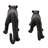 Godofreda Polystone Leopard Decorative Black Sculpture Set