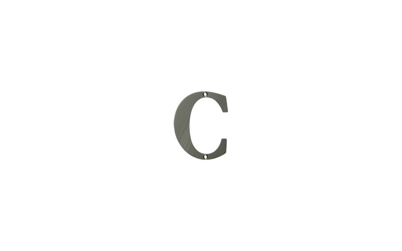 4" H Brass House Letter, Lifetime Brass, F