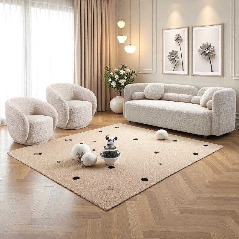 3 + 1 + 1 + 1 + 1R, canapé de luxe moderne pour le salon, canapé rembourré en molleton beige pour bureau à domicile, 3 places, beige clair