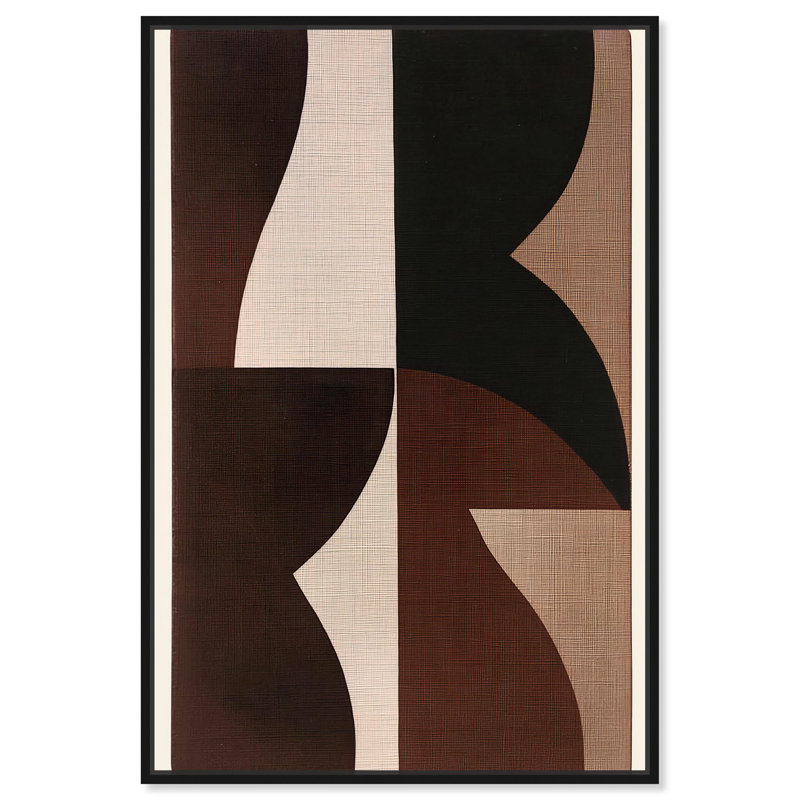 Quartet en toile brune II par Art Remedy, Noir, H 16 po x l 11 po, Cadre flottant