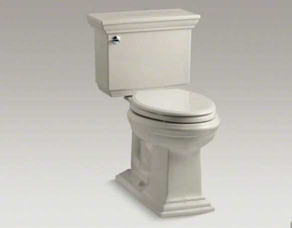 Memoirs® Stately Comfort Height 1.28 GPF Elongated Two-Piece Toilet, Sandbar, Left-Hand