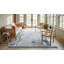 8x11 Ivory Hand-Knotted Wool Linear Maze Motif Tribal Modern Contemporary Carpet Rug