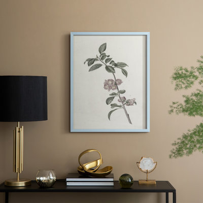 Impression florale vintage encadrée CLXIV - bois massif