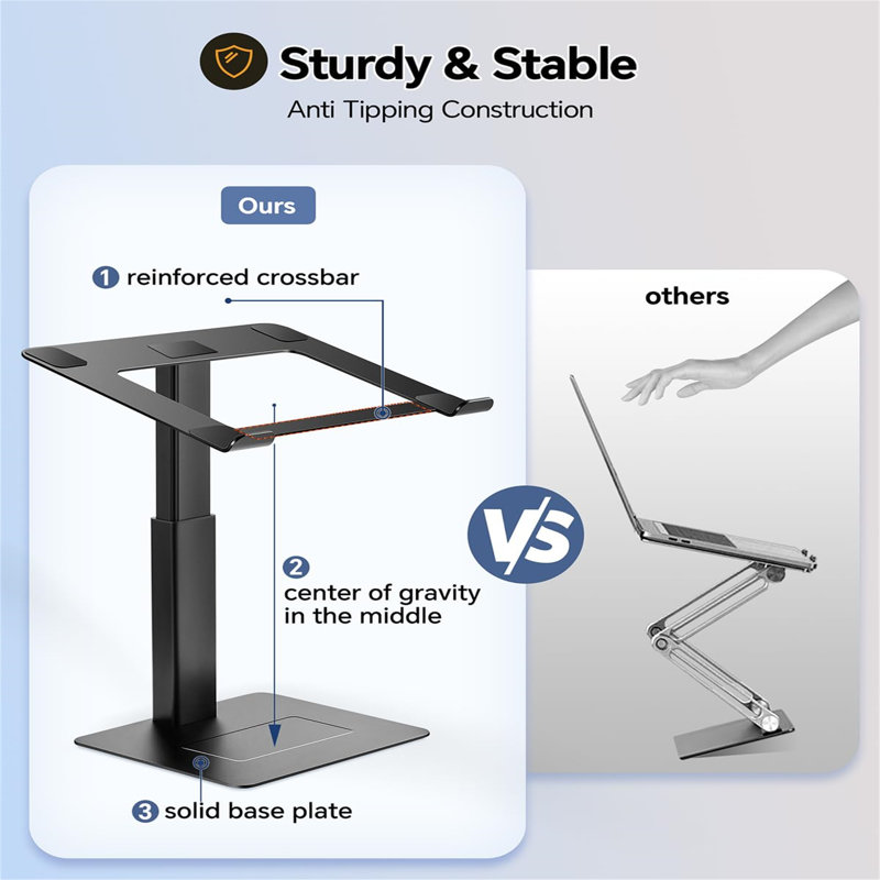 Metal Stackable Monitor Stand, Black